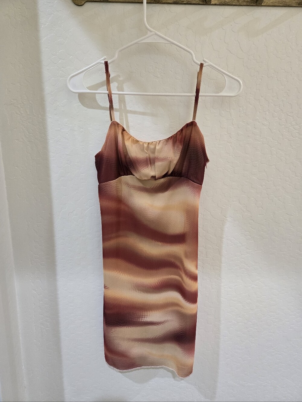 Tilly's Sunset Ombre Slip Mini Dress - Rust & Cream